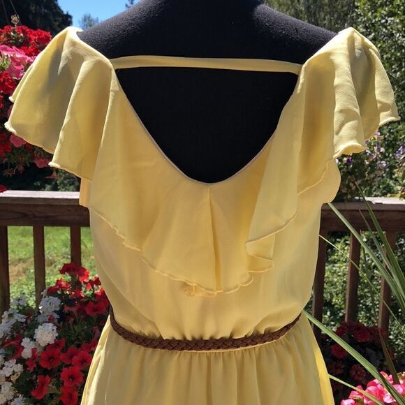 Braided Belt Flutter dress - Picture 2 of 6